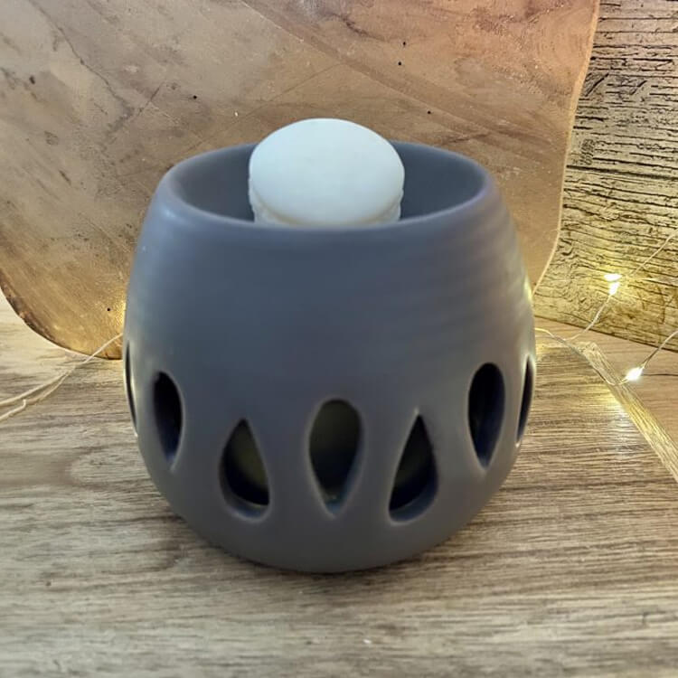 Brûle-parfum gouttes d’eau marron – Image 2