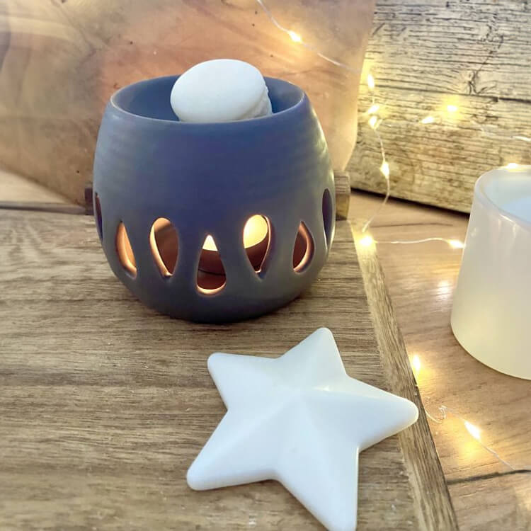 Brûle-parfum gouttes d’eau marron – Image 3